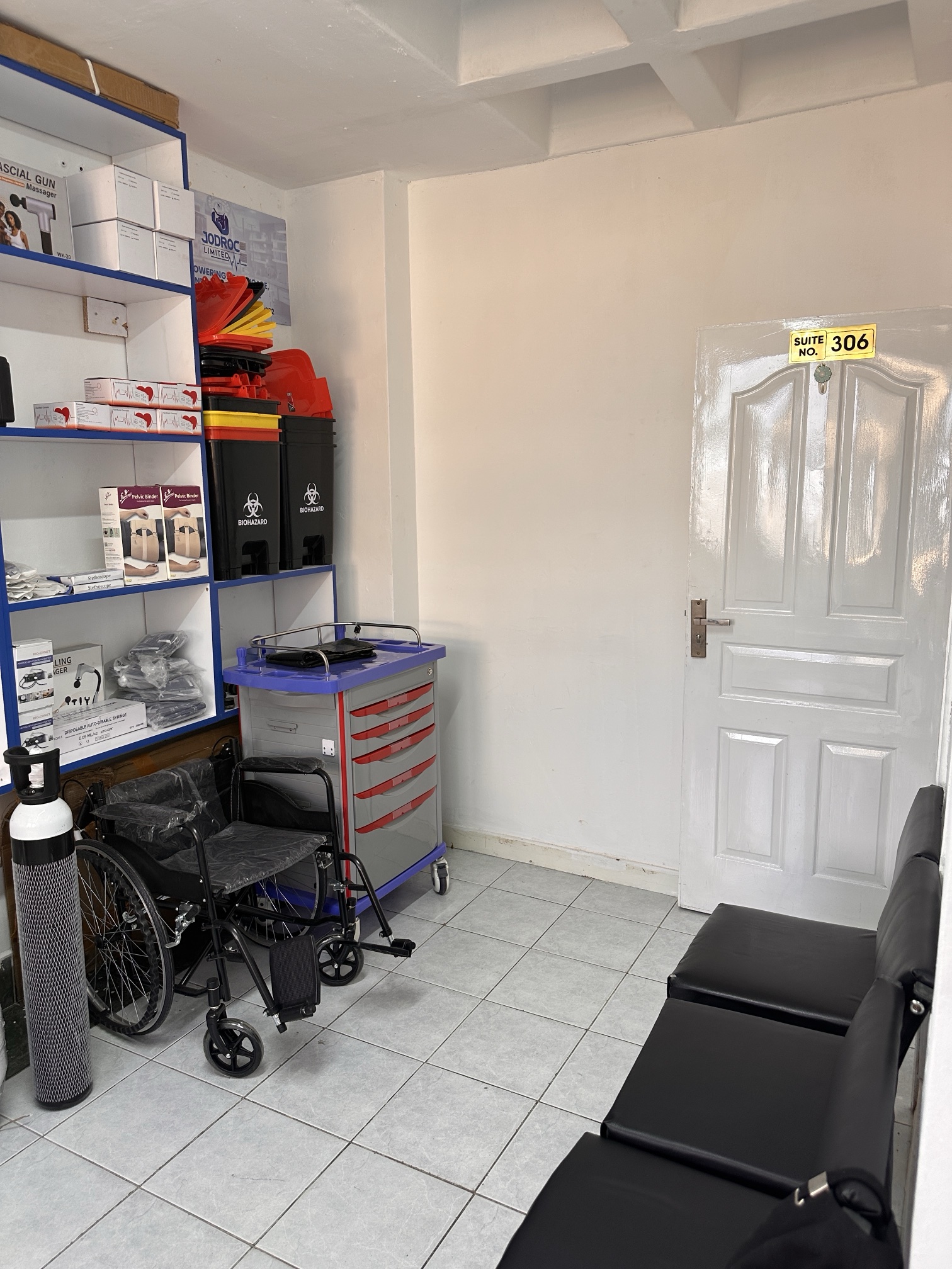 Inside the Jodroc Limited showroom and store at Suite 306, Nairobi