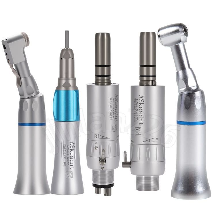 Handpieces and contra-angles, part of the equipment needed to start a dental clinic