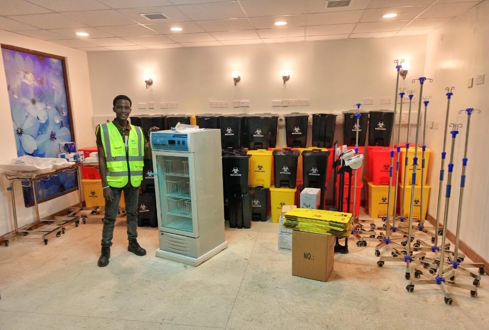 Jodroc engineer checking installed equipment on site in Nyeri